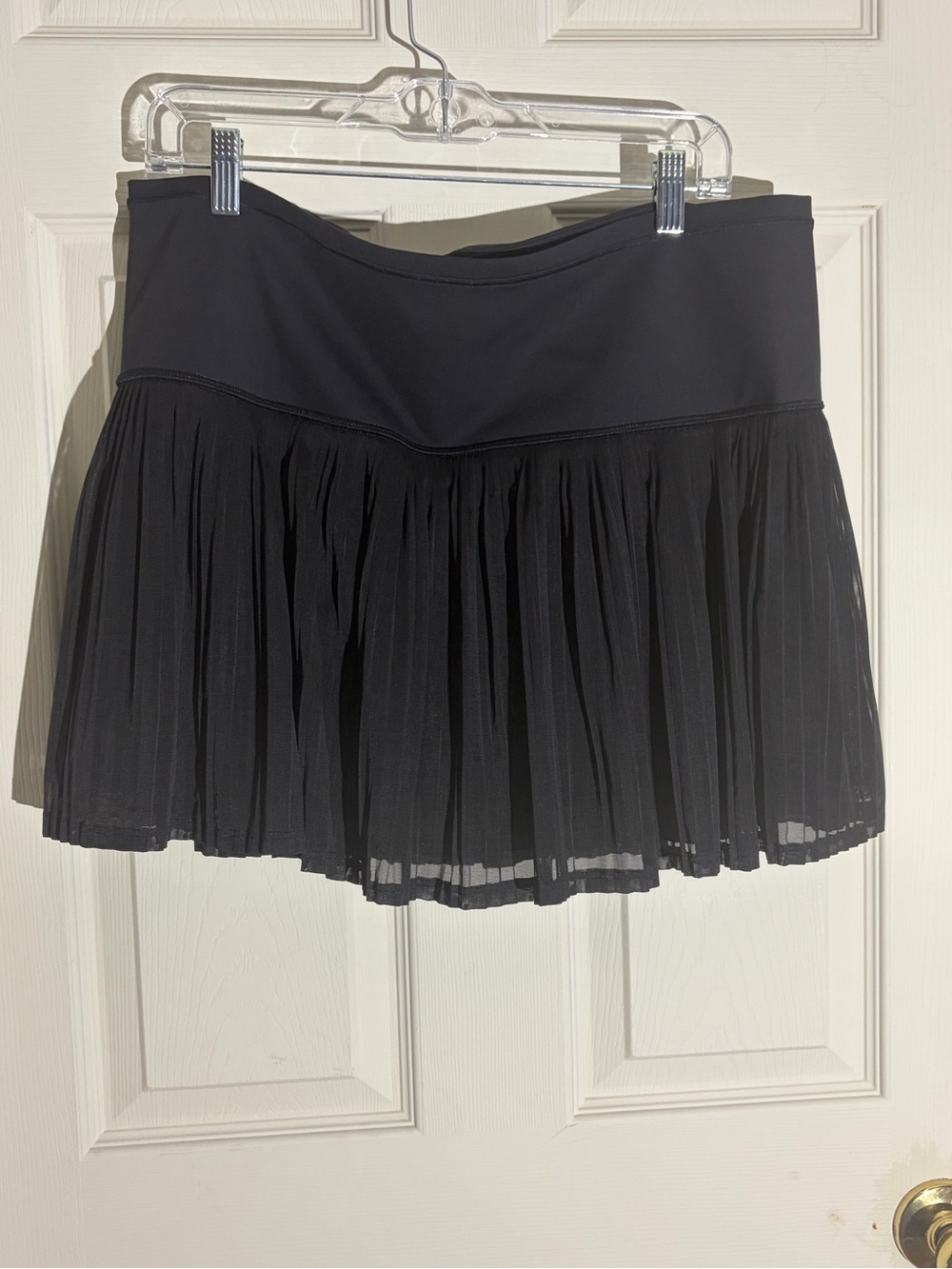 Athleta A‑Game Mesh Skort Black XL – Pleated Golf Tennis & Pickleball Skirt
